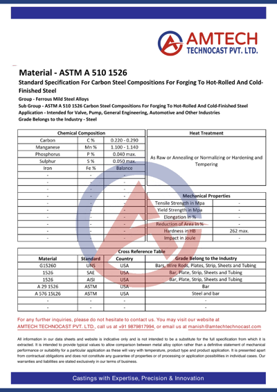 ASTM A 510 1526